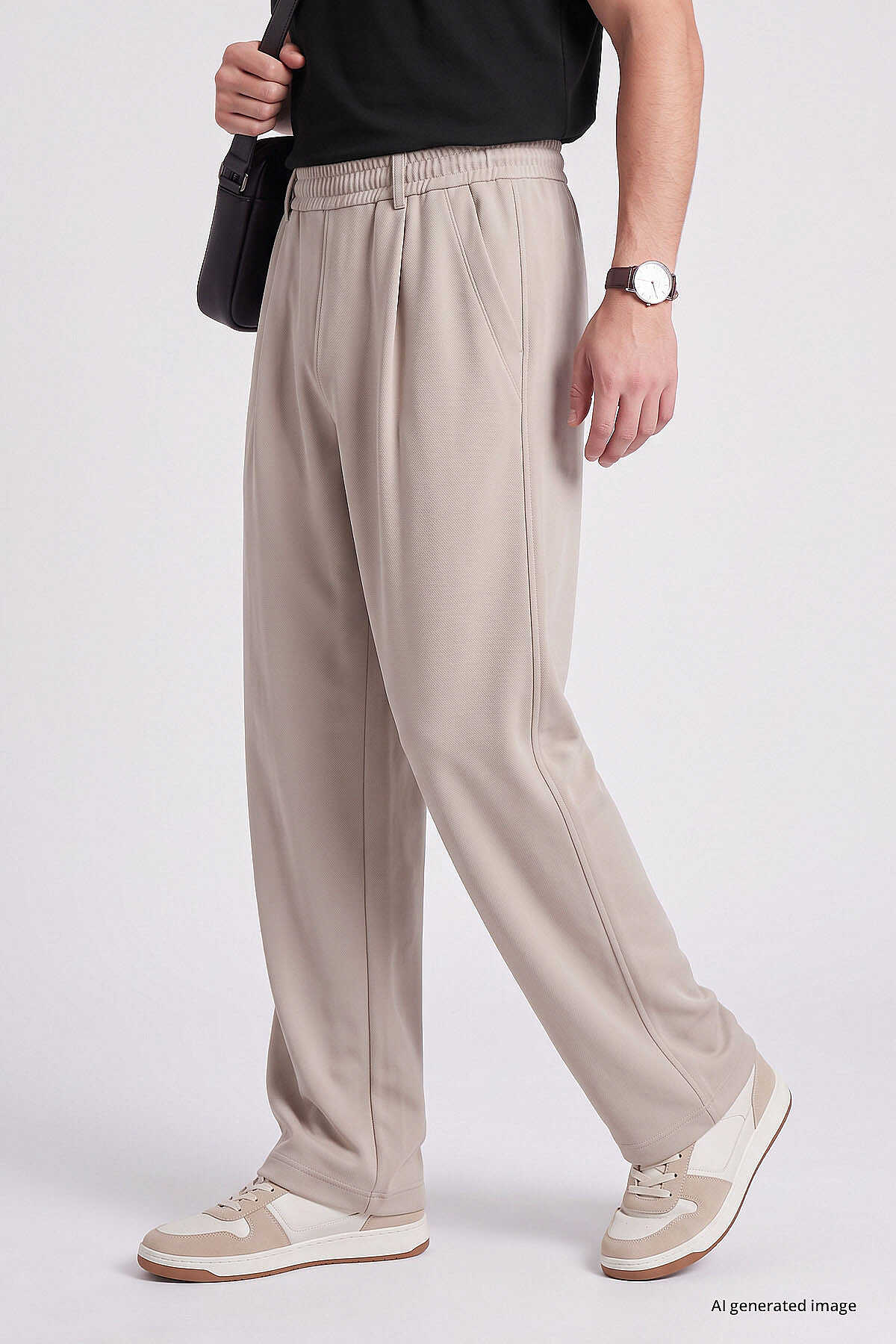 Tommylife Toptan Bej Rahat Form Erkek Palazzo Pantolon - 82199