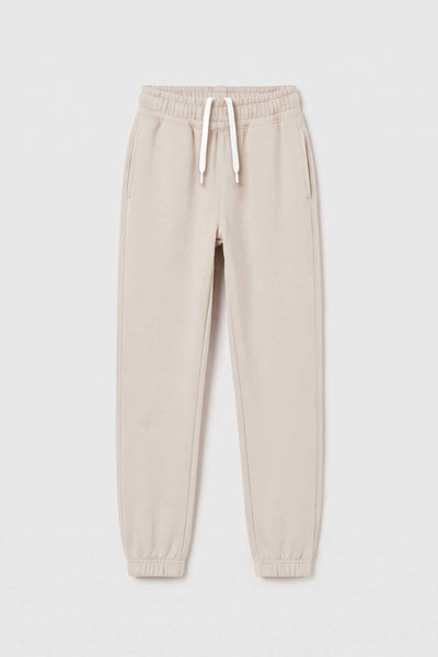 Pantaloni de trening Tommylife Wholesale bej, croială standard, de bază, pentru fete - 75194