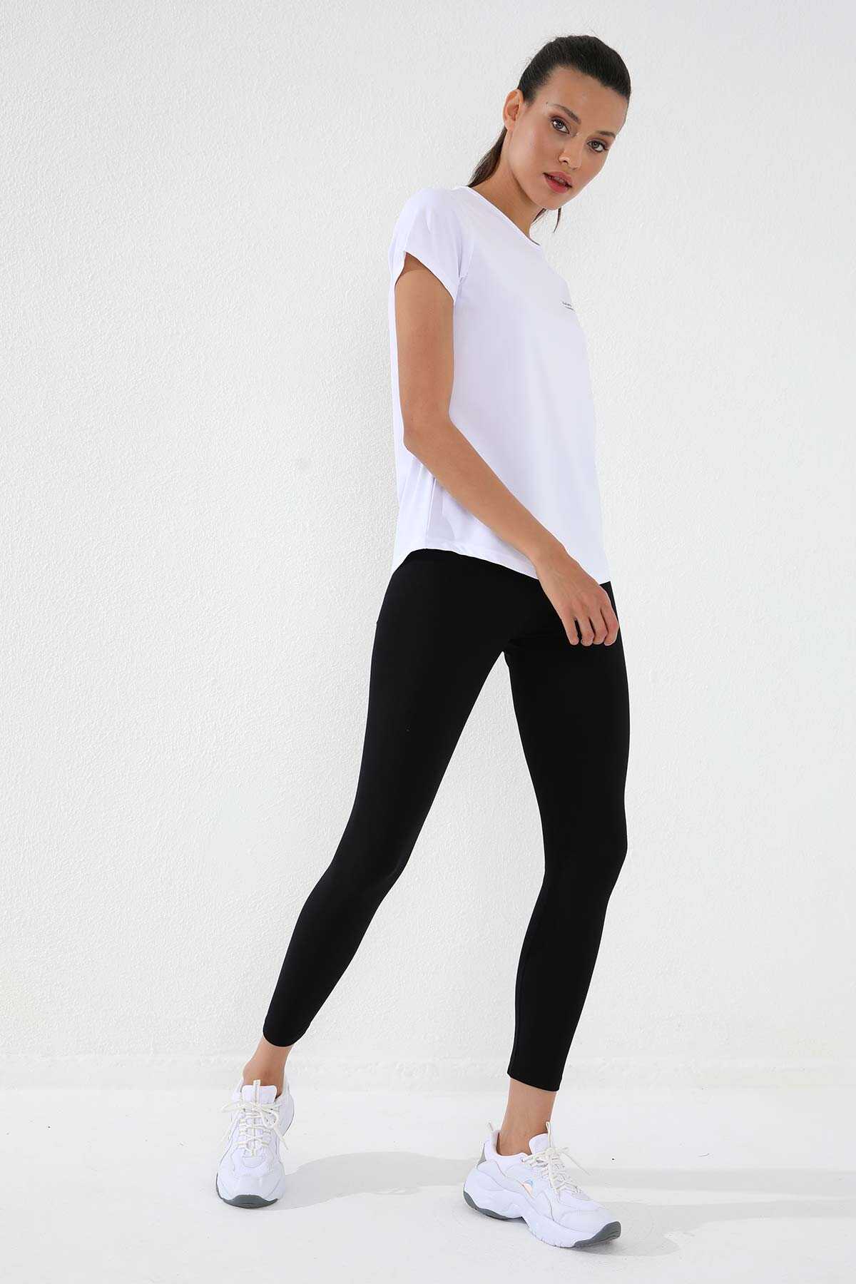Tommylife Toptan Alb Basic Maneca Scurta Standard Fit Col O Femeie T-Shirt - 97144