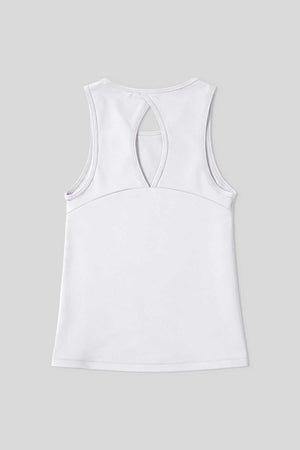 Tommylife Toptan Beyaz Standart Fit Çapraz Sırt Detaylı Kadın Spor Atlet - 97296