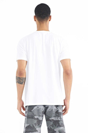 Tommylife Toptan Beyaz Yazı Desen Baskılı Standart Kalıp O Yaka Erkek T-Shirt - 88172