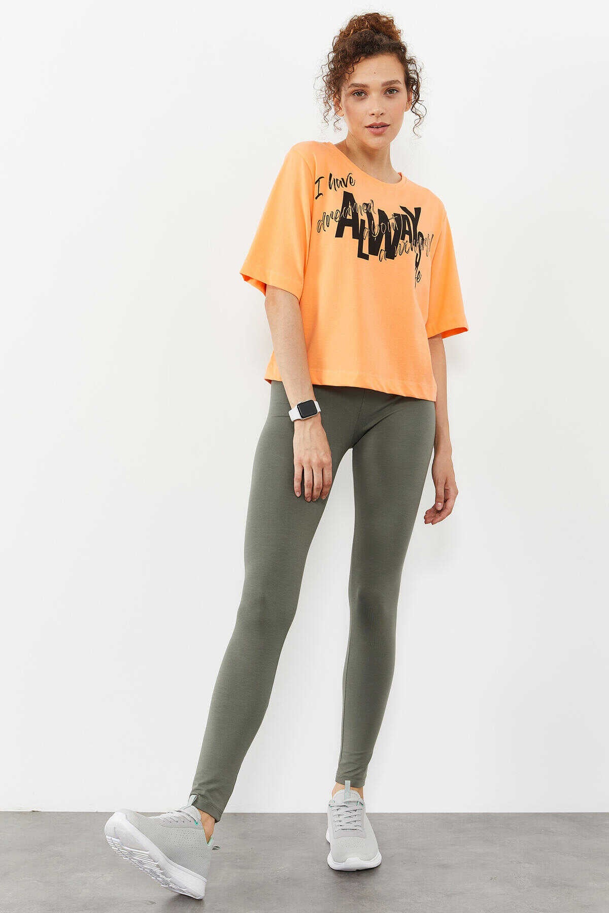 Colanți modelatori Tommylife Wholesale Çağla cu talie înaltă, croială slim, cu picioare înguste - 94011