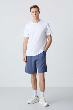 Tommylife Toptan Comfort Fit Basic Erkek Şort 81275 Petrol