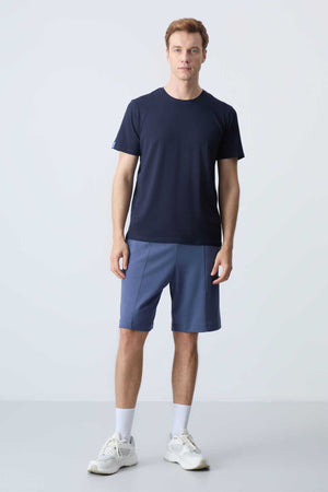Tommylife Toptan Comfort Fit Basic Erkek Şort 81277 Petrol