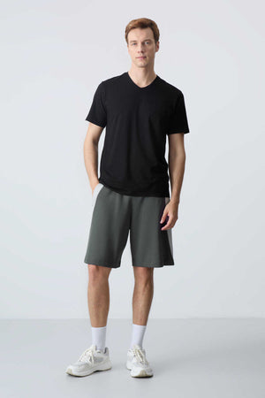 Tommylife Toptan Comfort Fit Basic Erkek Şort 81280 Haki
