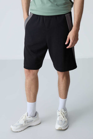 Tommylife Toptan Comfort Fit Basic Erkek Şort 81280 Siyah