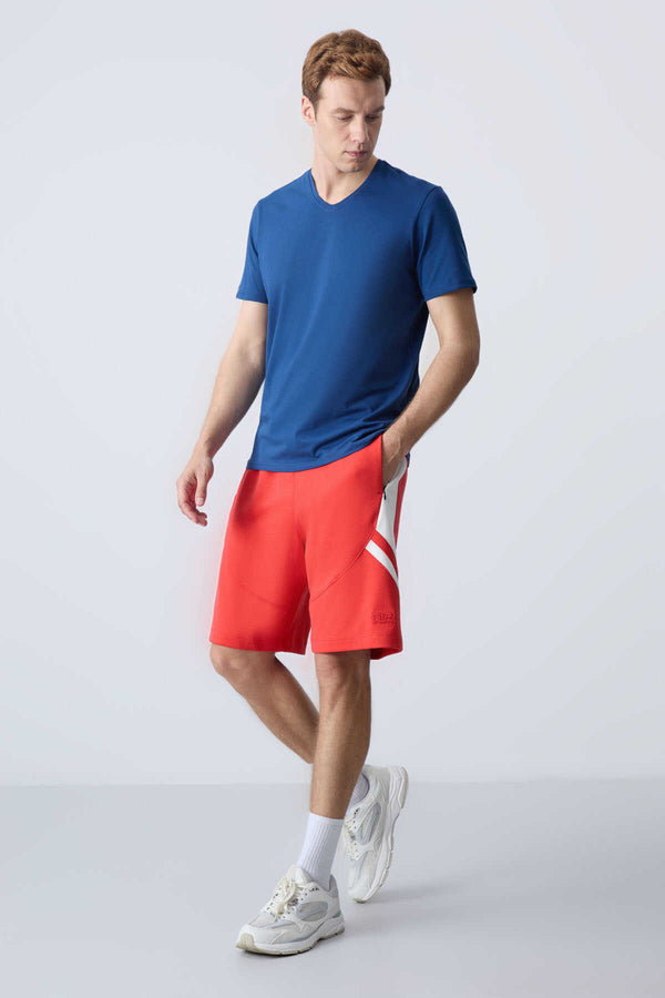 Tommylife Toptan Comfort Fit Basic Erkek Şort 81281 Fiesta