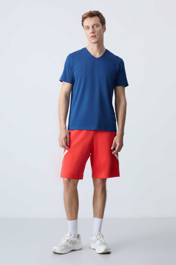 Tommylife Toptan Comfort Fit Basic Erkek Şort 81281 Fiesta