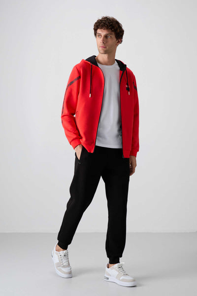 Tommylife Toptan Comfort Fit Baskılı Erkek Eşofman Takım 85236 Fiesta - Siyah