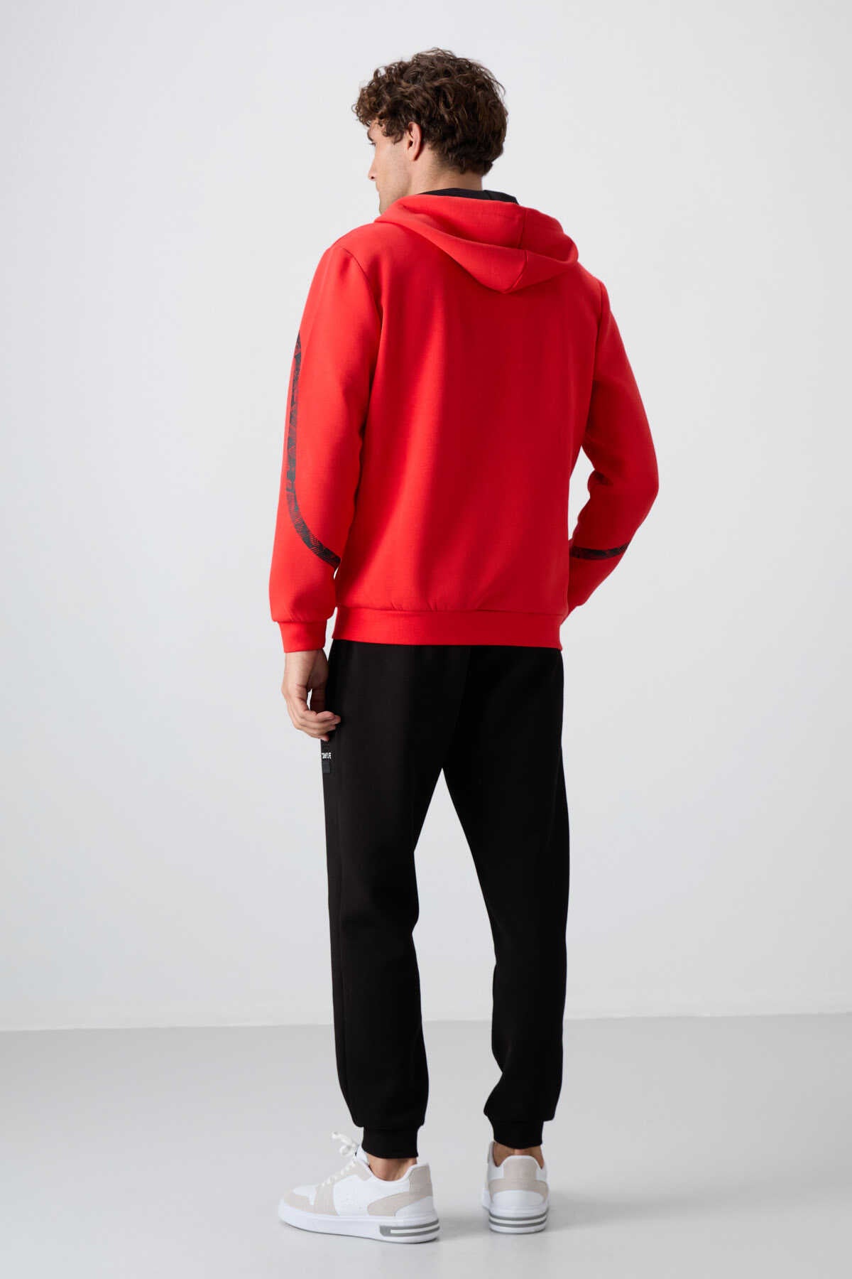 Tommylife Toptan Comfort Fit Baskılı Erkek Eşofman Takım 85236 Fiesta - Siyah