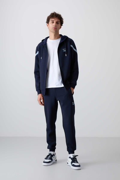 Set trening bărbătesc Tommylife Wholesale Comfort Fit cu imprimeu 85236 Indigo