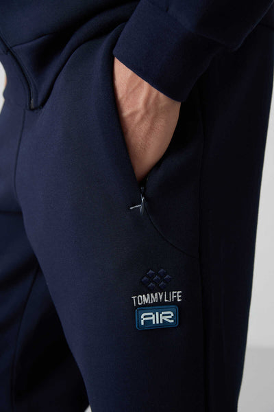 Set trening bărbătesc Tommylife Wholesale Comfort Fit cu imprimeu 85236 Indigo