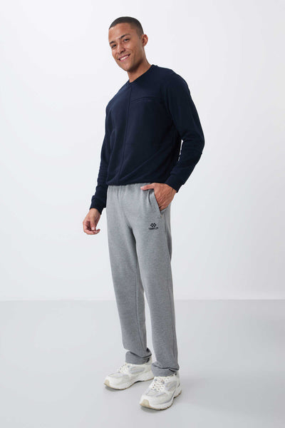 Pantaloni de trening Tommylife Wholesale Slim Fit Classic Leg pentru bărbați 84669 Gri Melange
