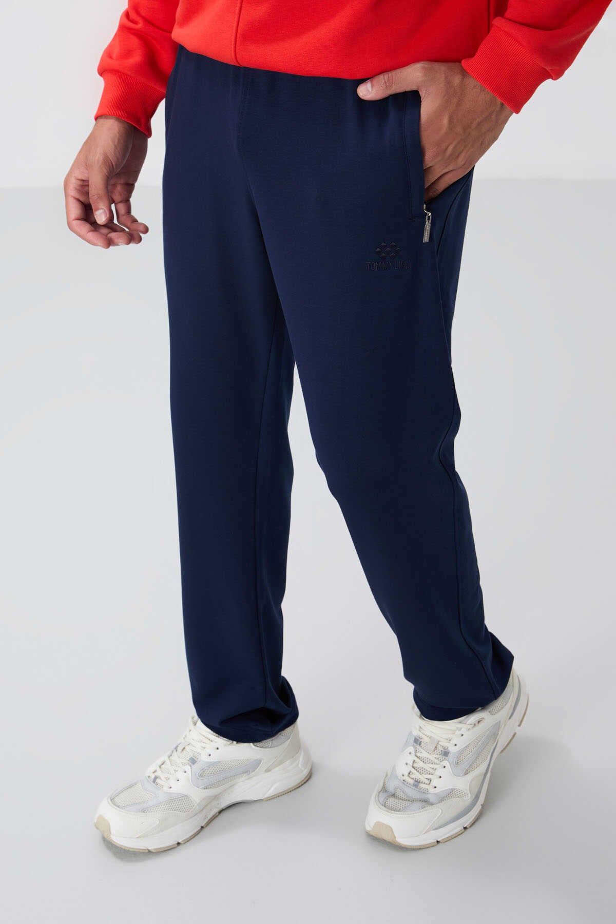 Pantaloni de trening Tommylife Wholesale Slim Fit Classic Leg pentru bărbați 84669 Indigo