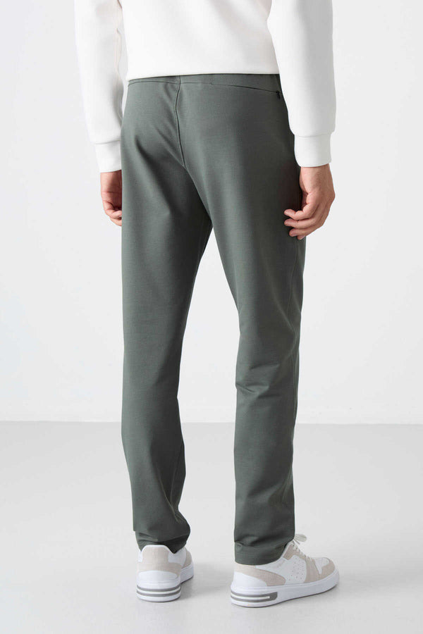 Pantaloni de trening Tommylife Wholesale Slim Fit Classic Leg pentru bărbați 84671 Kaki