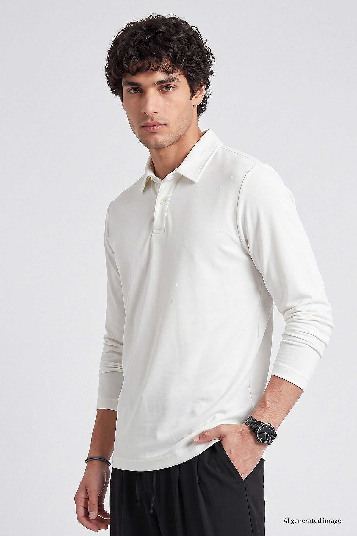 Tommylife Toptan Ekru Rahat Form Basic Polo Yaka Erkek T-Shirt - 88512