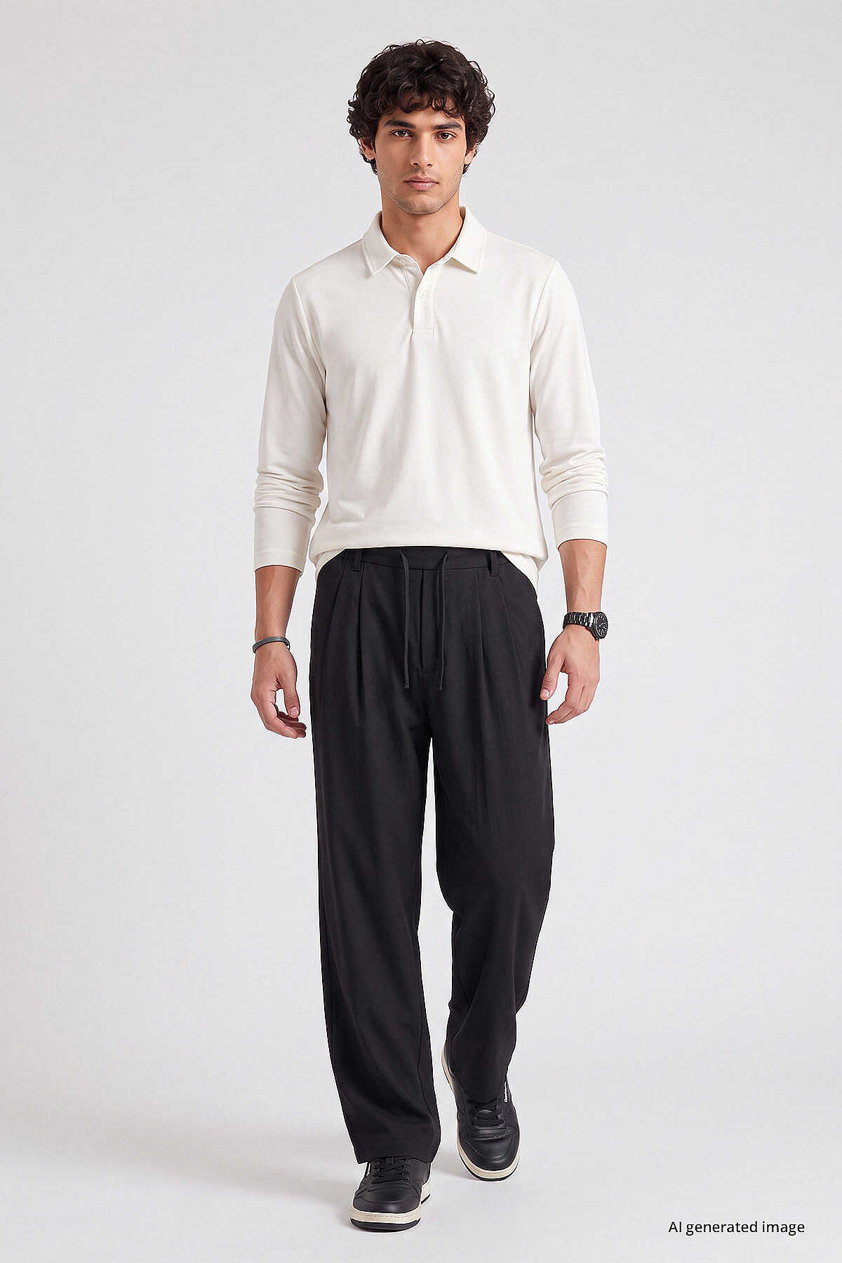 Tommylife Toptan Ekru Rahat Form Basic Polo Yaka Erkek T-Shirt - 88512