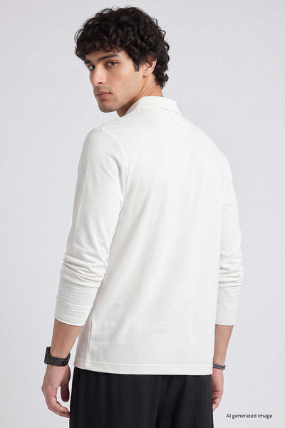 Tommylife Toptan Ekru Rahat Form Basic Polo Yaka Erkek T-Shirt - 88512