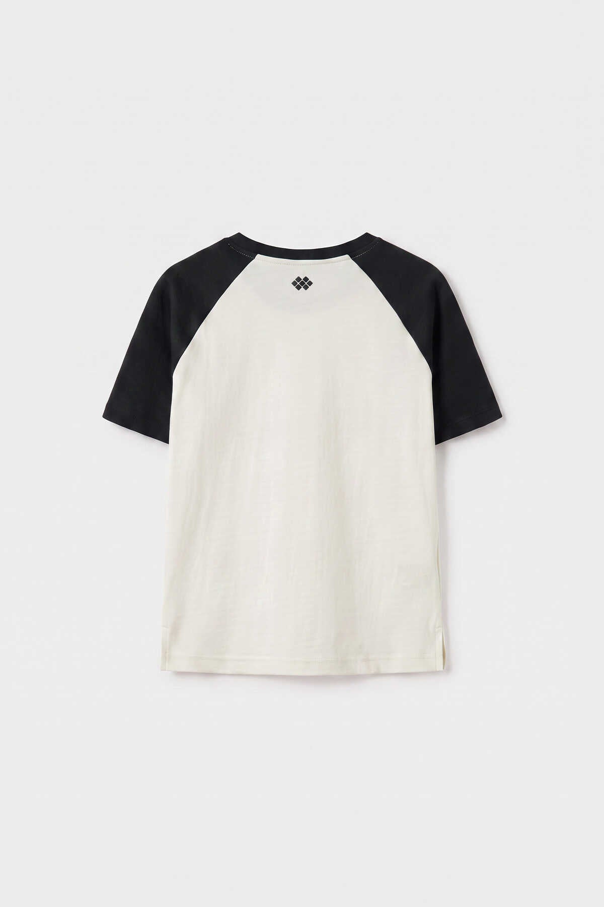 Tricou Tommylife Wholesale Off-Black Standard Fit cu mânecă raglan pentru fete - 75180