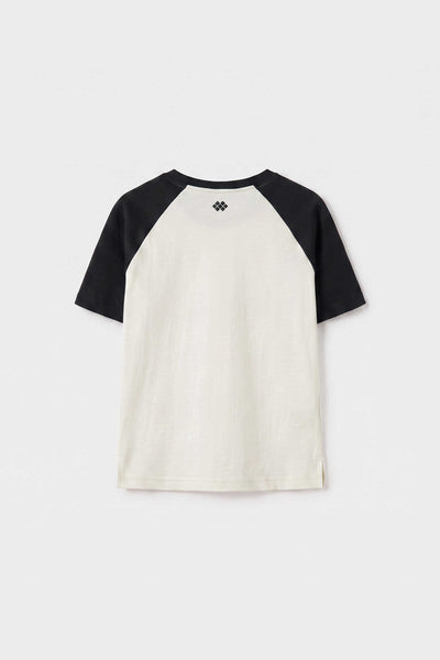 Tricou Tommylife Wholesale Off-Black Standard Fit cu mânecă raglan pentru fete - 75180
