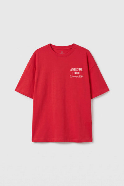 Tricou Tommylife Fiesta supradimensionat cu mânecă scurtă și imprimeu pentru fete - 75175