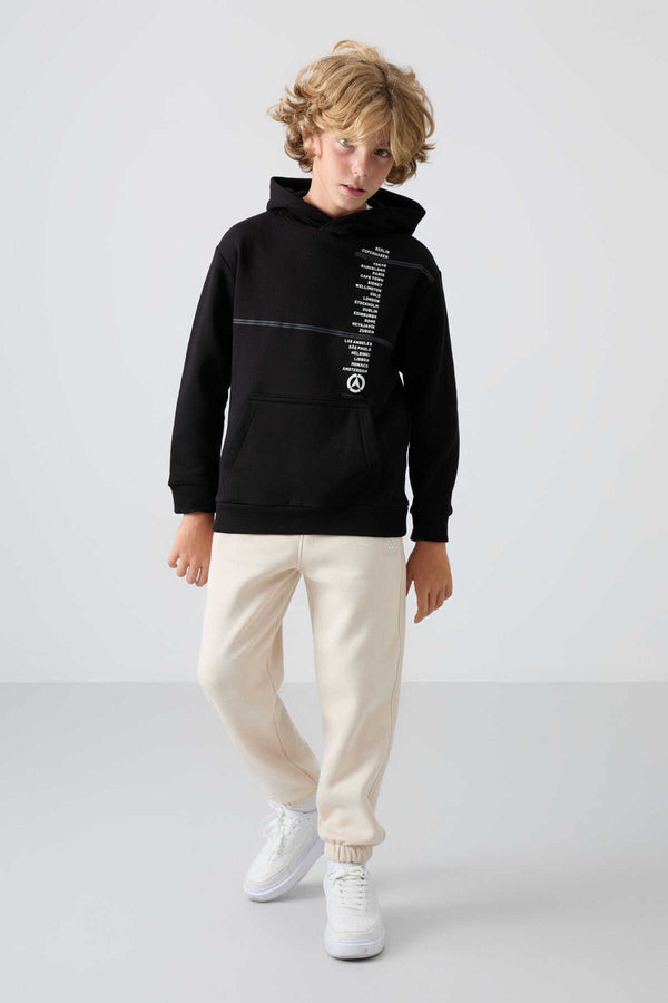 Tommylife Toptan Garson Boy Jogger Standart Kalıp Erkek Çocuk Eşofman Alt 11225 Bej