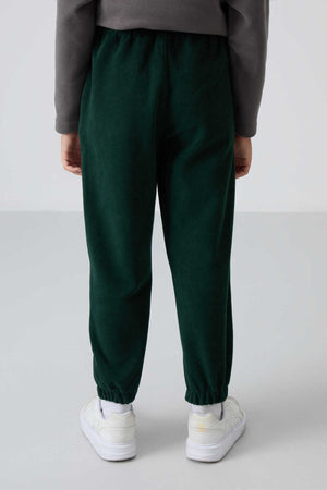 Tommylife Toptan Garson Boy Jogger Standart Kalıp Erkek Çocuk Polar Eşofman Alt 11220 Çam Yeşili