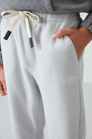 Tommylife Toptan Garson Boy Jogger Standart Kalıp Erkek Çocuk Polar Eşofman Alt 11220 Taş