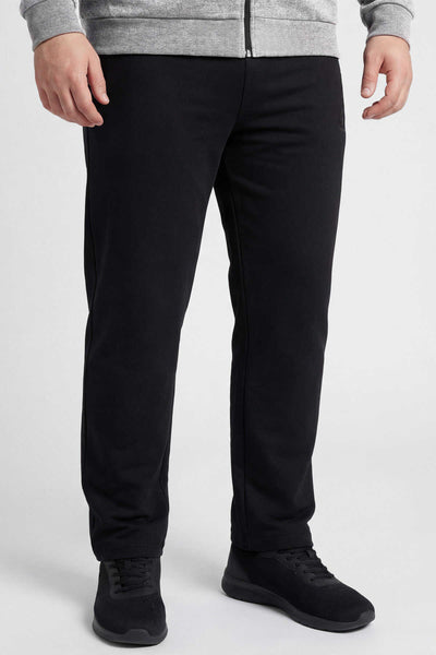Tommylife Wholesale Gri Melange - Set trening bărbătesc cu guler înalt, model clasic, mărime mare, negru - 85176
