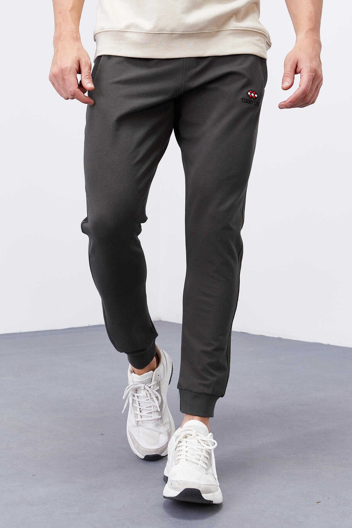 Tommylife Angro Kaki Fermoar Cu Buzunare Croit Strâns Jogger Bărbat Trening - 84343