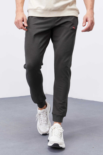 Tommylife Toptan Haki Fermuar Cepli Dar Kalıp Jogger Erkek Eşofman Alt - 84343