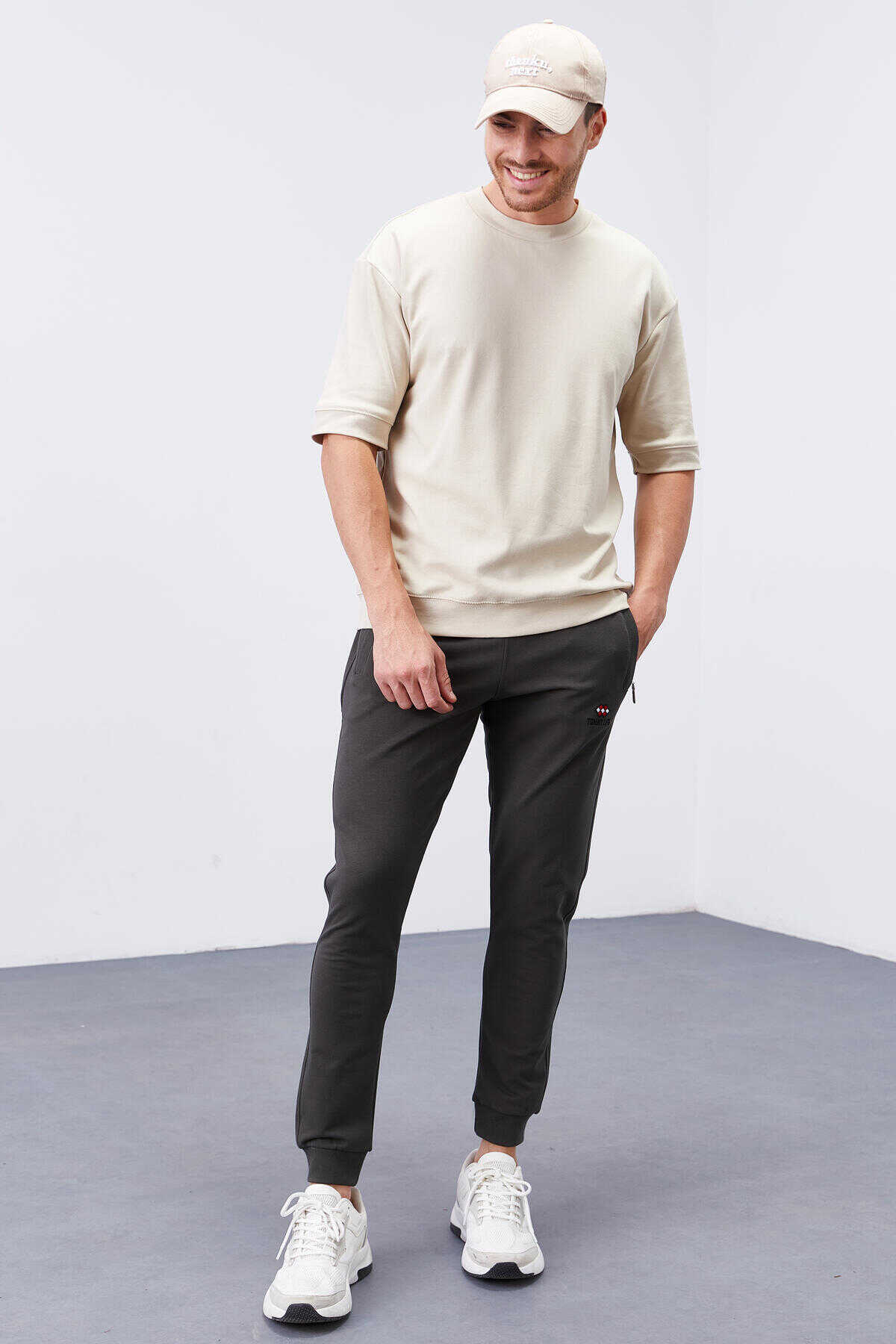 Tommylife Angro Kaki Fermoar Cu Buzunare Croit Strâns Jogger Bărbat Trening - 84343