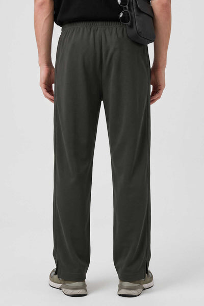 Pantaloni de trening palazzo pentru bărbați, kaki, cu curea, croială confortabilă, Tommylife, en-gros - 82196
