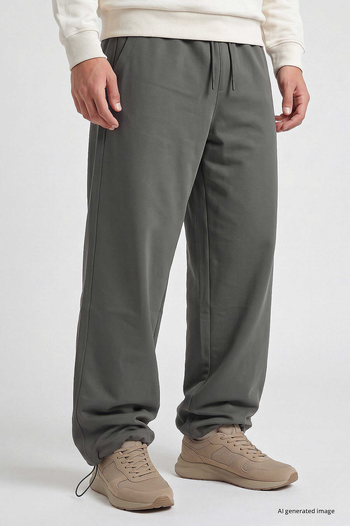 Pantaloni de trening largi, elastici, kaki, pentru bărbați, Tommylife, en-gros - 82200