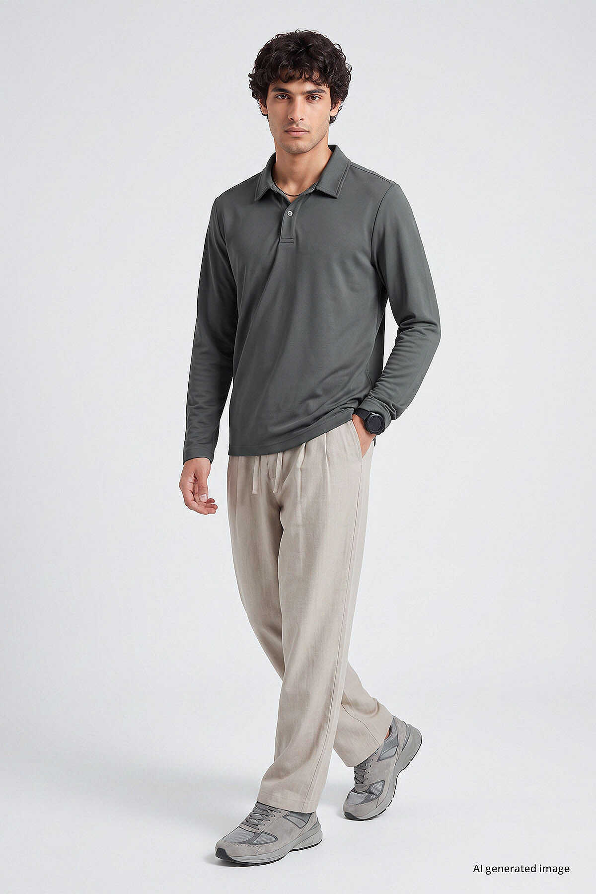 Tommylife Toptan Haki Rahat Form Basic Polo Yaka Erkek T-Shirt - 88512