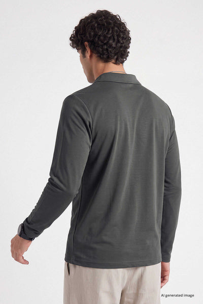 Tommylife Toptan Haki Rahat Form Basic Polo Yaka Erkek T-Shirt - 88512