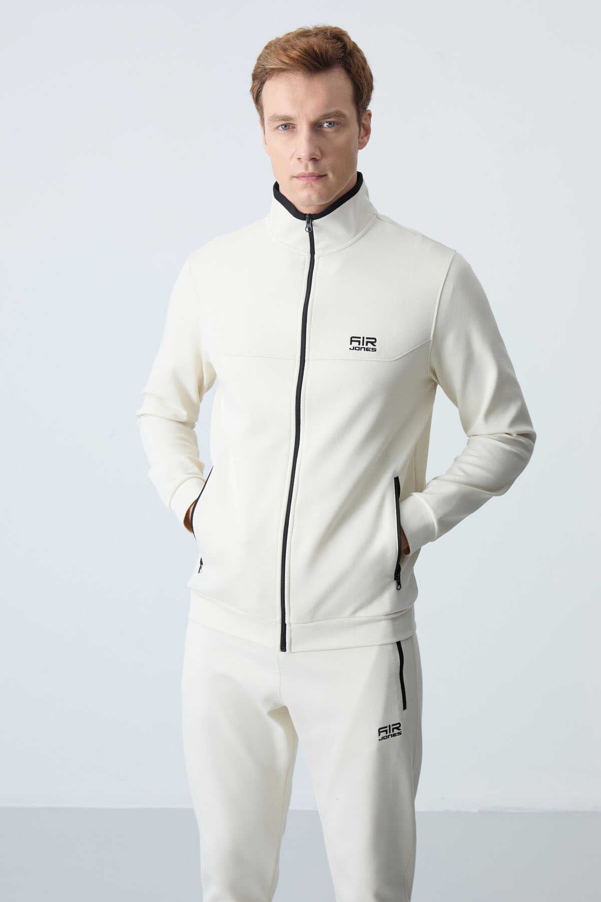Tommylife Toptan Hugo Rahat Kalıp Jogger Erkek Eşofman Takım 85198 Bej