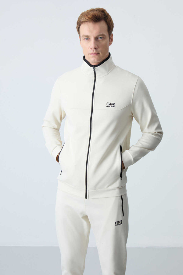 Tommylife Toptan Hugo Rahat Kalıp Jogger Erkek Eşofman Takım 85198 Bej