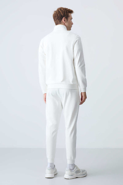 Tommylife Toptan Hugo Rahat Kalıp Jogger Erkek Eşofman Takım 85198 Ekru