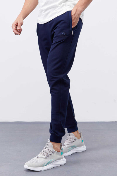 Tommylife Angro Indigo Fermoar Cu Buzunare Croit Strâns Jogger Bărbat Trening - 84343