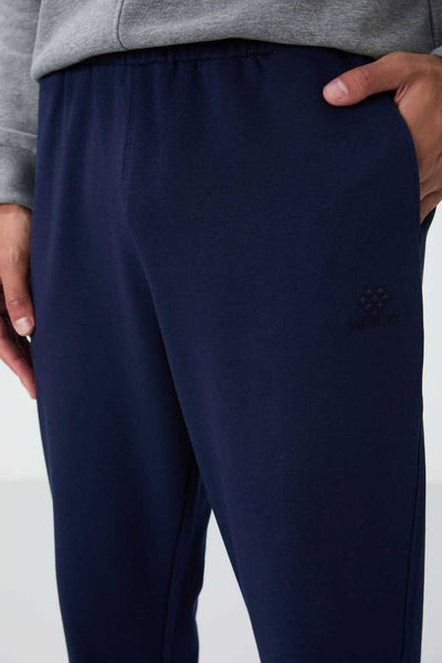 Pantaloni de trening pentru bărbați Tommylife Wholesale Indigo Classic cu buzunare, croială standard și manșete - 84652