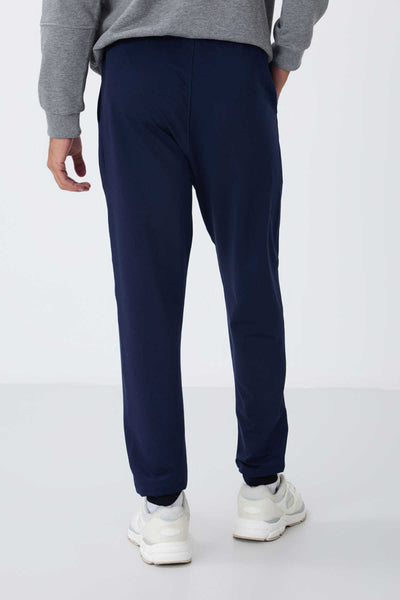 Pantaloni de trening pentru bărbați Tommylife Wholesale Indigo Classic cu buzunare, croială standard și manșete - 84652