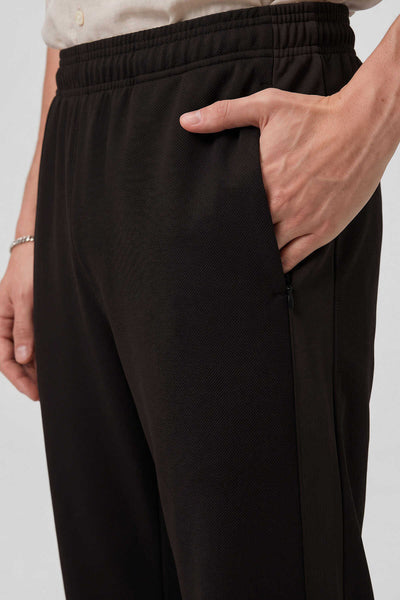 Pantaloni de trening palazzo pentru bărbați, maro, cu curea, croială confortabilă, Tommylife Wholesale - 82196