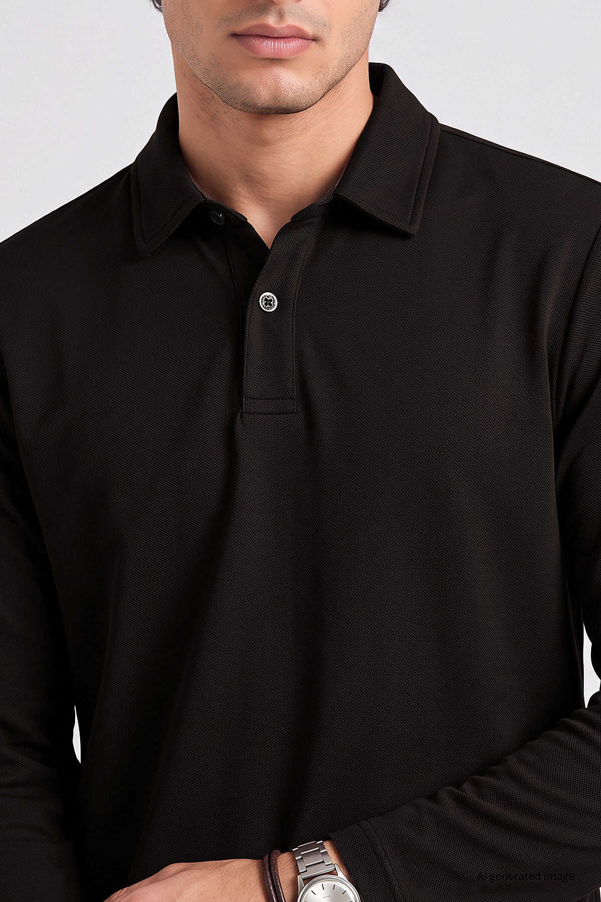 Tommylife Toptan Kahverengi Rahat Form Basic Polo Yaka Erkek T-Shirt - 88512