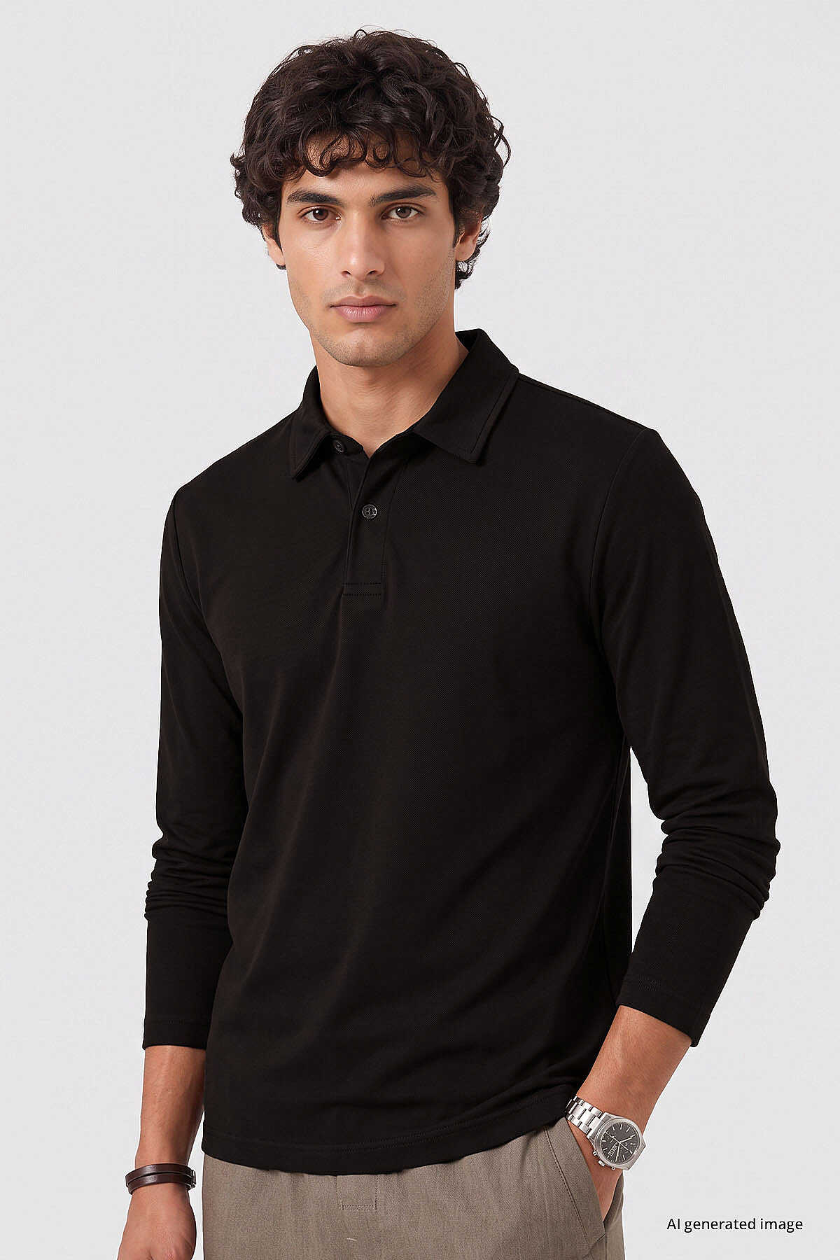 Tommylife Toptan Kahverengi Rahat Form Basic Polo Yaka Erkek T-Shirt - 88512