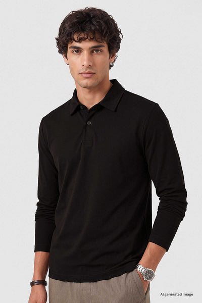 Tommylife Toptan Kahverengi Rahat Form Basic Polo Yaka Erkek T-Shirt - 88512