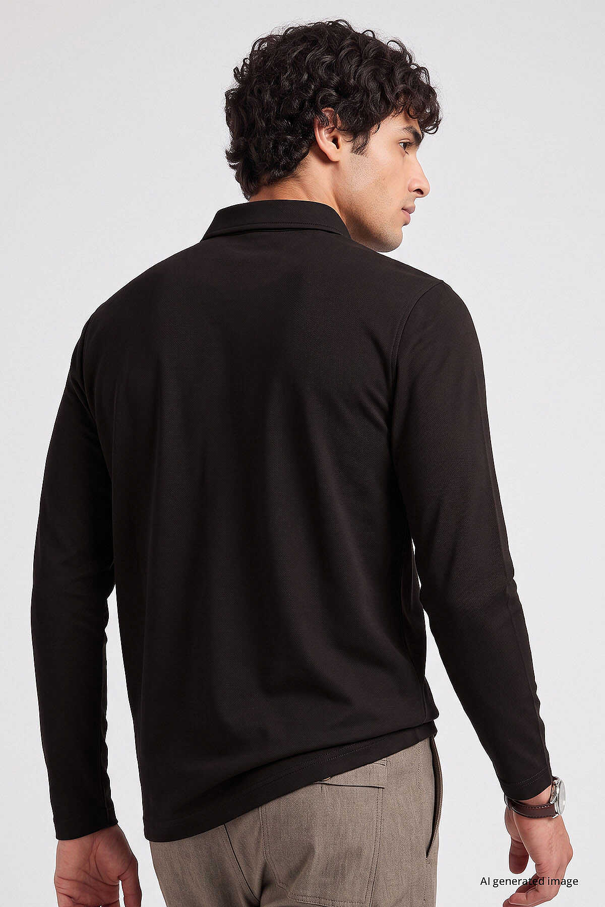 Tommylife Toptan Kahverengi Rahat Form Basic Polo Yaka Erkek T-Shirt - 88512