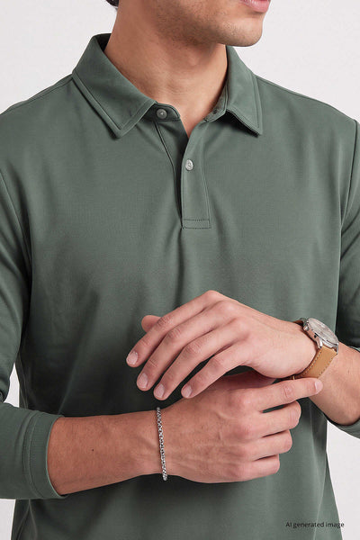 Tommylife Toptan Kaktüs Rahat Form Basic Polo Yaka Erkek T-Shirt - 88512