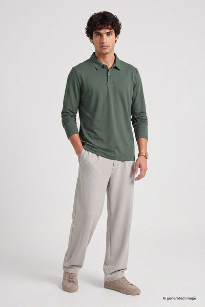 Tommylife Toptan Kaktüs Rahat Form Basic Polo Yaka Erkek T-Shirt - 88512