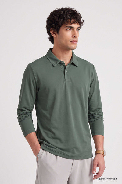Tommylife Toptan Kaktüs Rahat Form Basic Polo Yaka Erkek T-Shirt - 88512